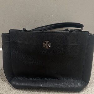 Tory Burch Black Leather Tote Bag
